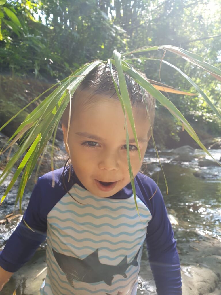 Sunset view over a Costa Rica farm homestead