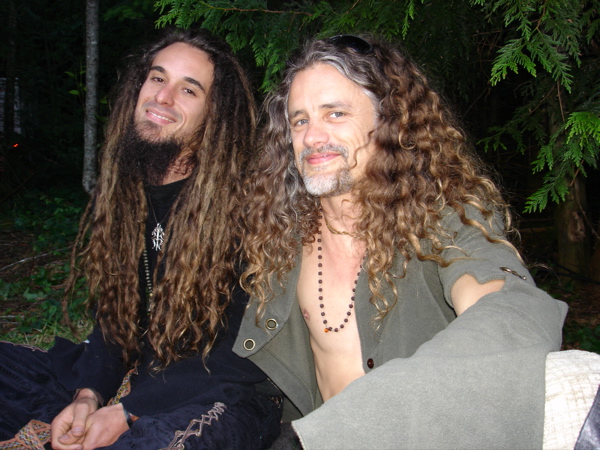 Ben Ashara with a colleague at the Dunagiri Foundation