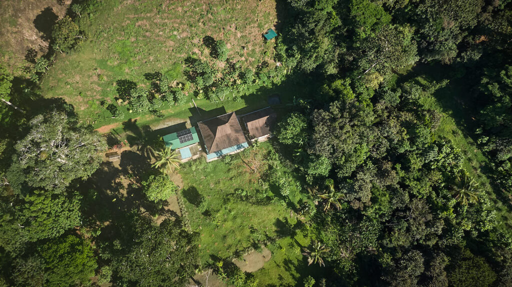Aerial view of a sustainable farm in Costa Rica