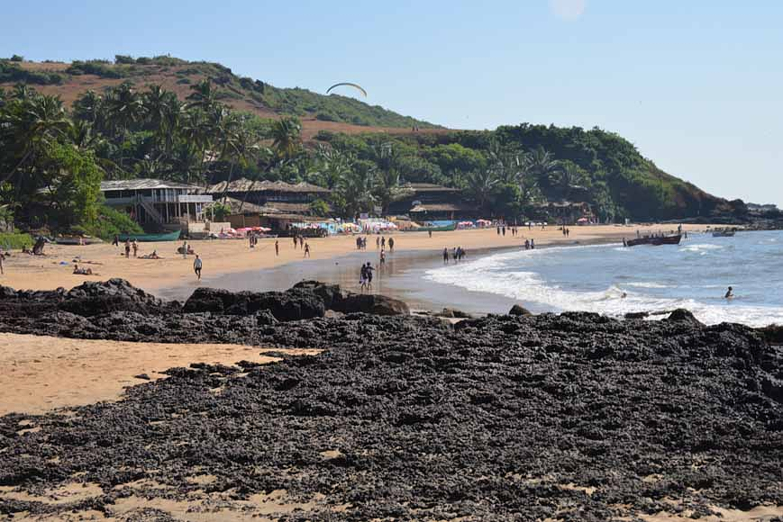 Anjuna Beach near Samata retreat, Goa, India