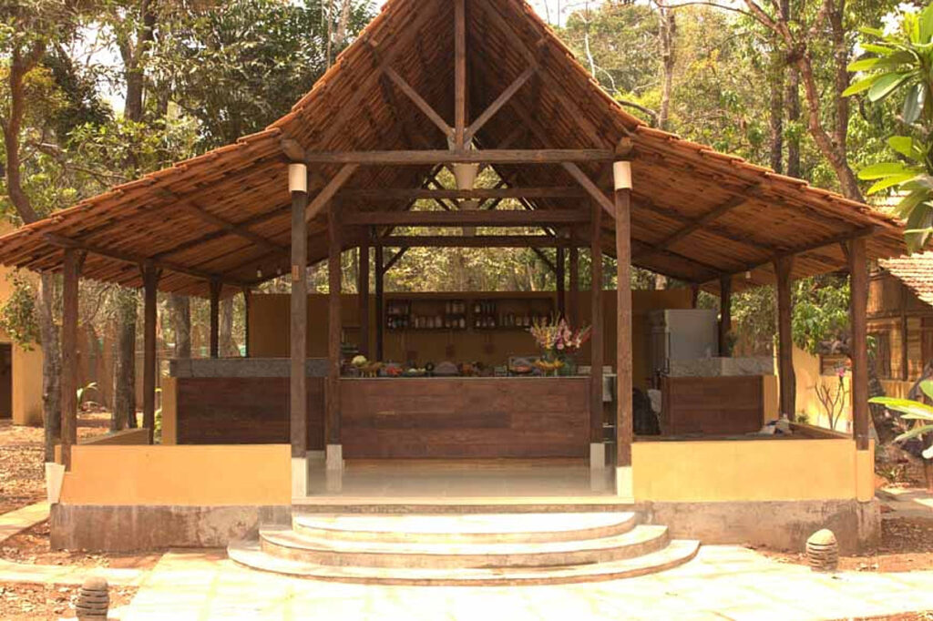 Kitchen team at Samata retreat center, Goa