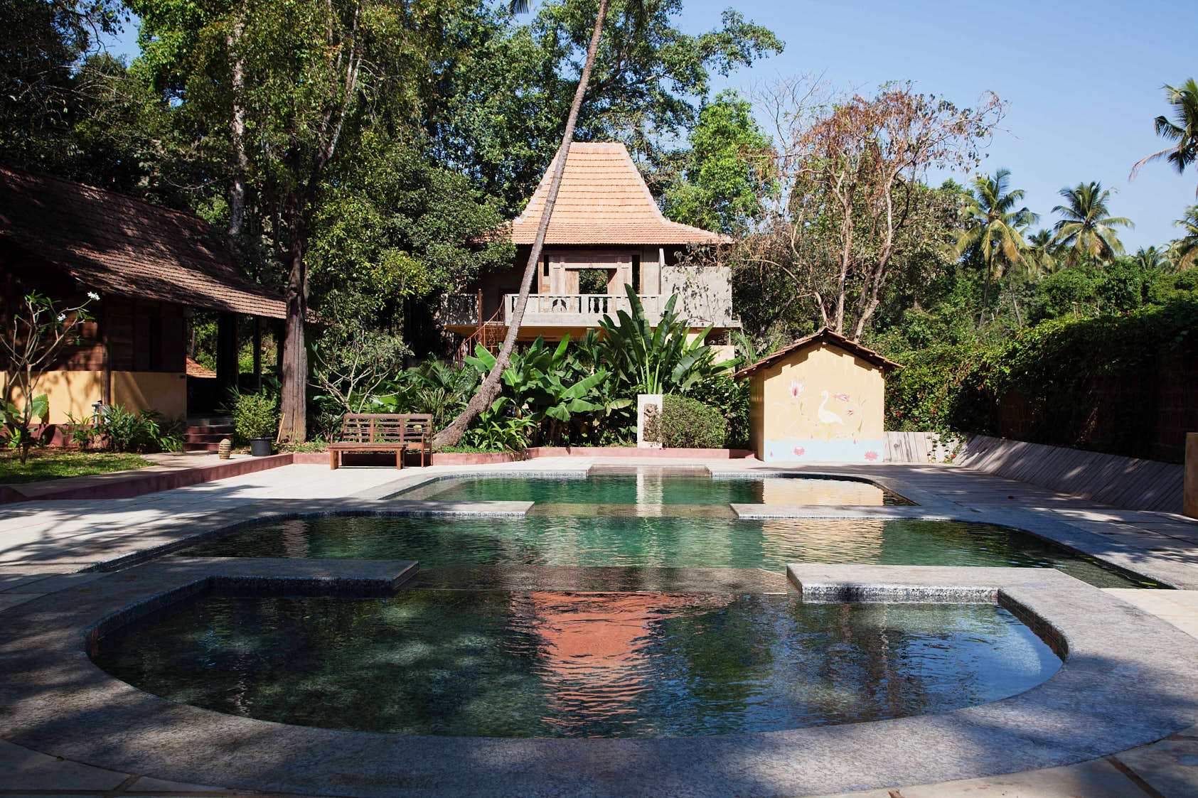 Entrance to Samata retreat center, Goa, India
