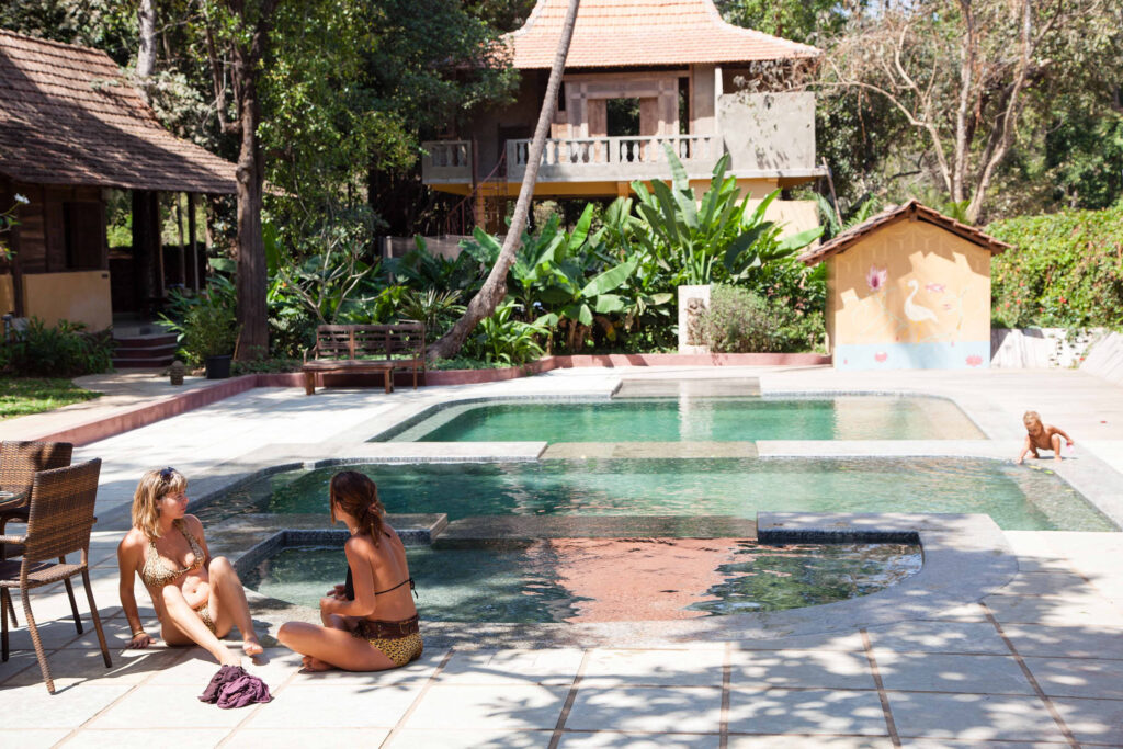 Garden path at Samata holistic retreat, Goa