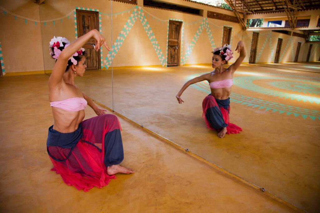 Outdoor dining at Samata retreat, Goa, India