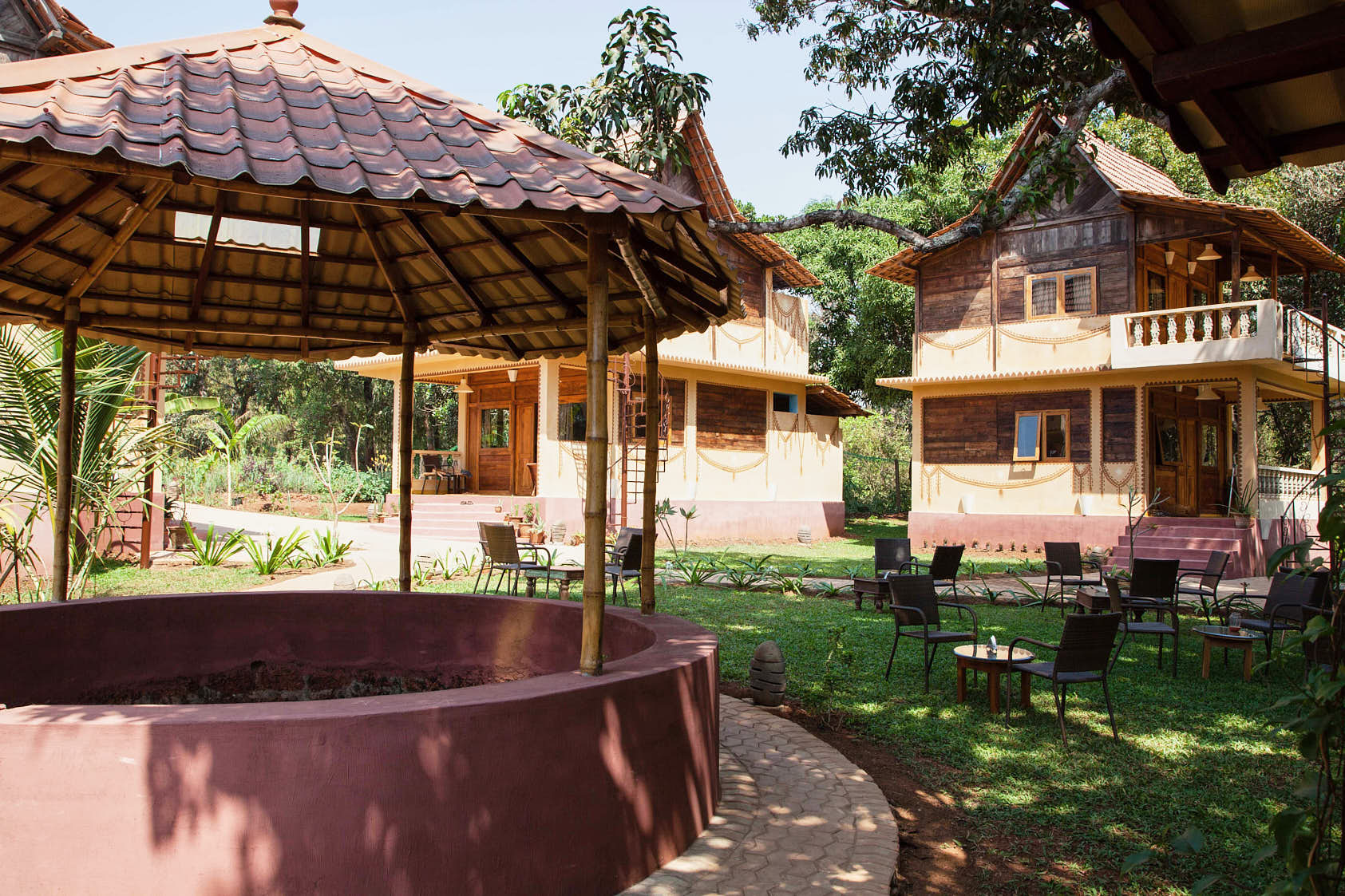 Building at Samata holistic retreat, Goa, India