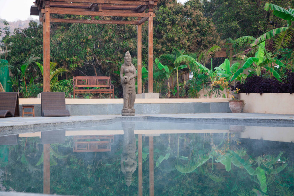 Relaxation space at Samata holistic retreat, Goa
