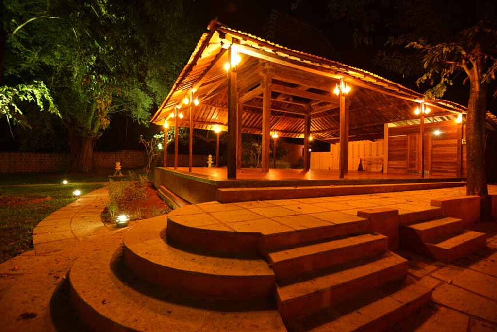 Yoga night event at Samata retreat center, Goa